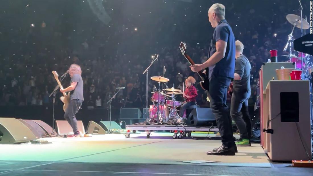 Nandi Bushell, 11-year-old drummer, finally joins Foo Fighters on stage