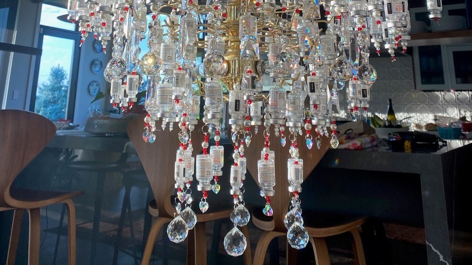 A Nurse Is Bringing Light To A Dark Time With A Chandelier Made Up Of Vaccine Vials