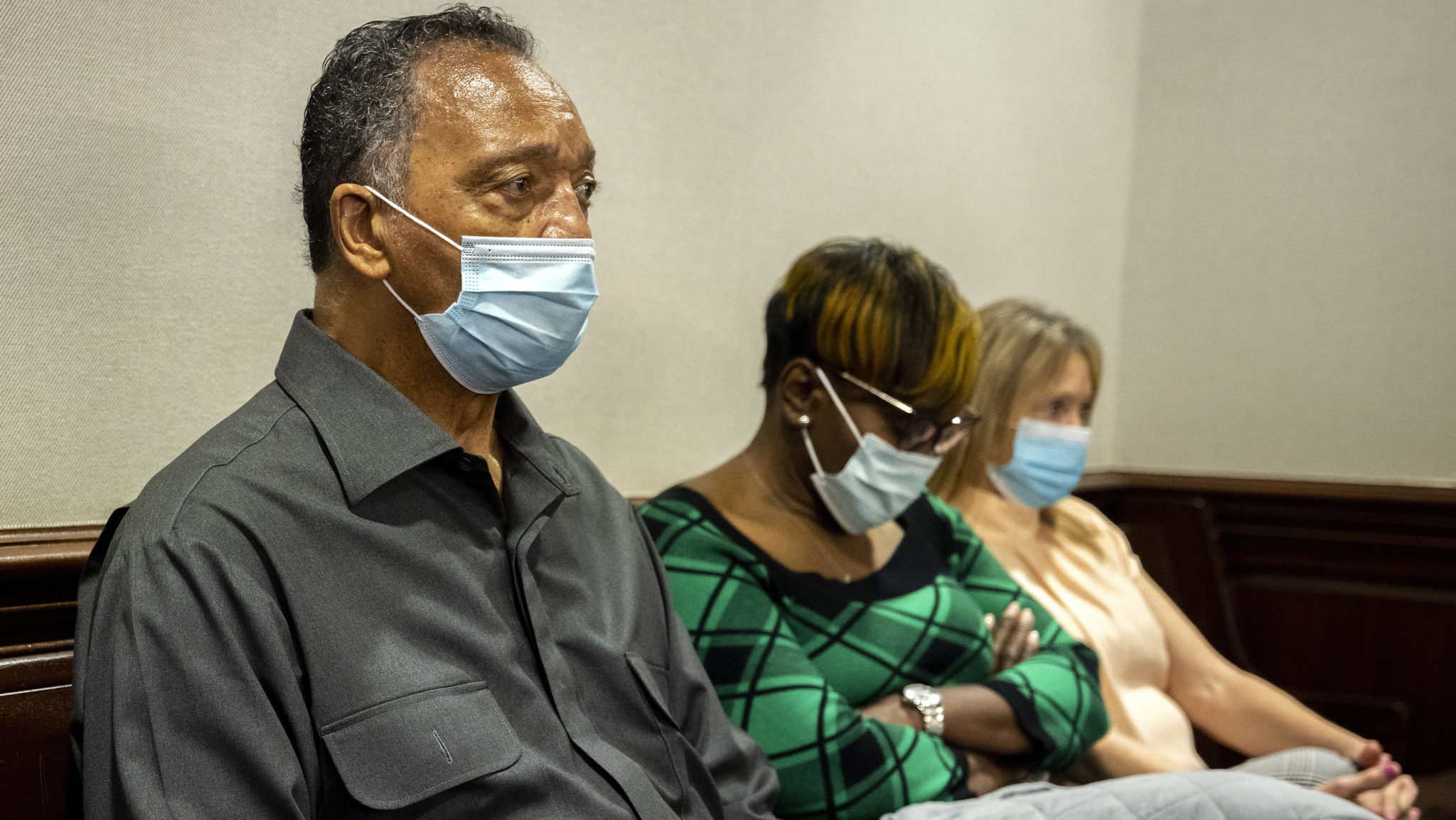 Jesse Jackson visits the courtroom in the trial over Ahmaud Arbery’s killing